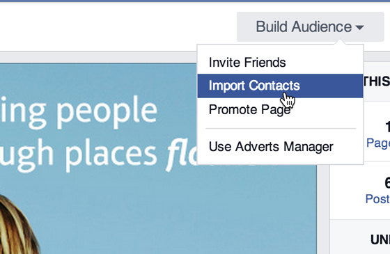 Import contacts into Facebook