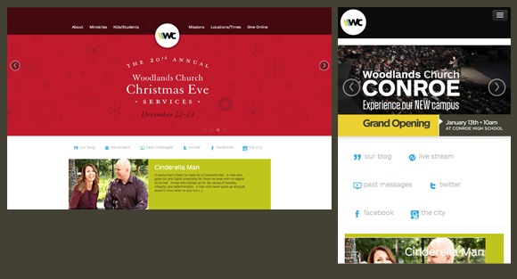 Woodlands church responsive design church website